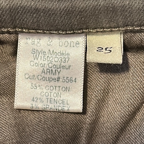 Rag & Bone Skinny Jeans in Army Green Size 25 - Picture 5 of 9